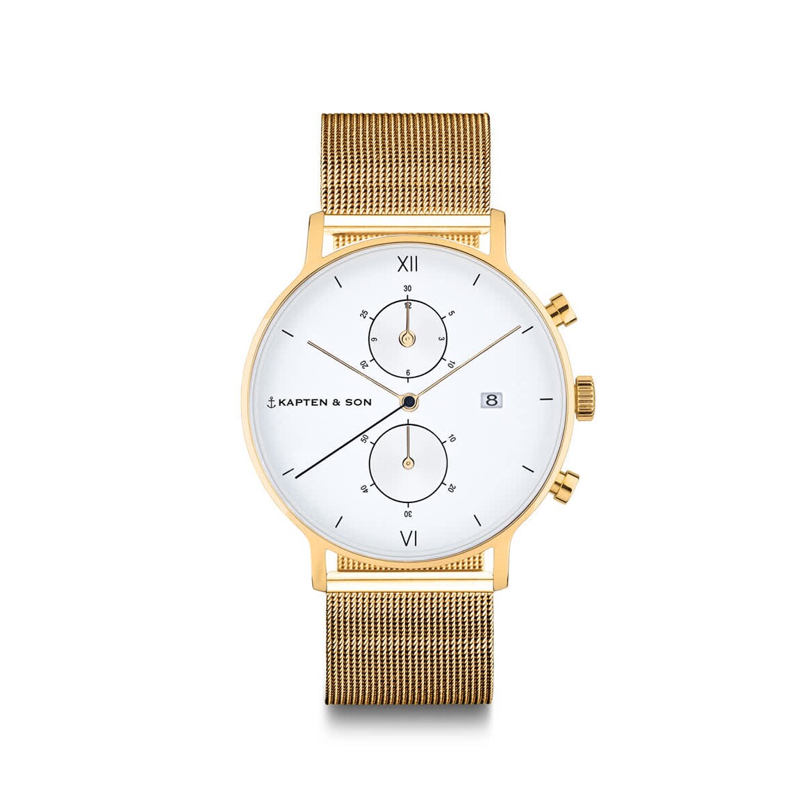 Kpten & Son Chrono Small Gold Mesh